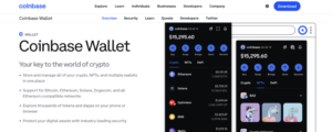 Coinbase wallet page
