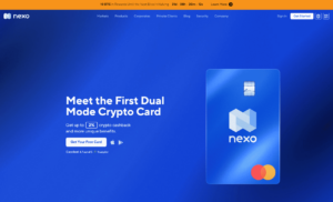 nexo card homepage