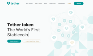 Tether webpage